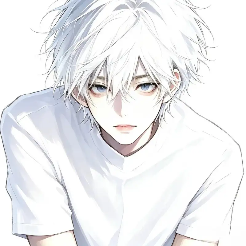 ảnh anime nam tóc trắng cá tính mạnh
