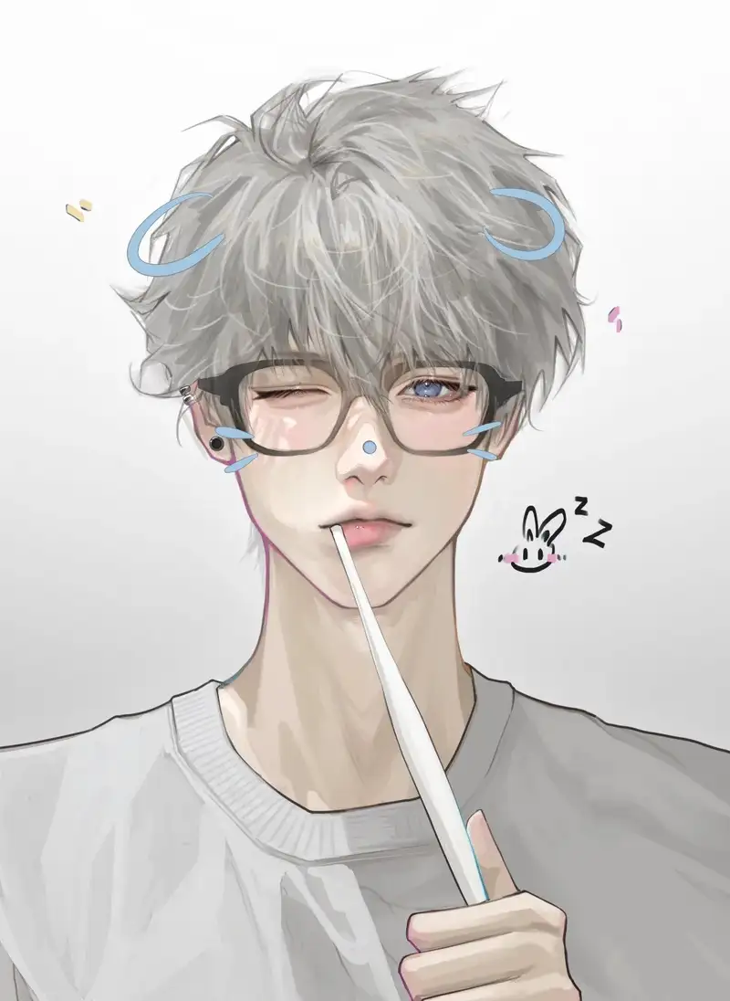 ảnh anime nam tóc trắng đẹp sắc sảo