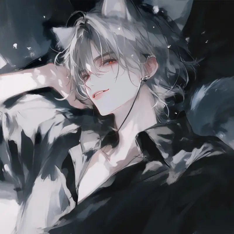 ảnh anime nam tóc trắng full hd