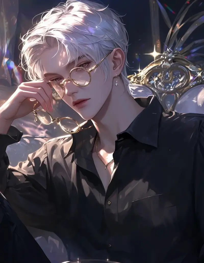 ảnh anime nam tóc trắng phong cách cool