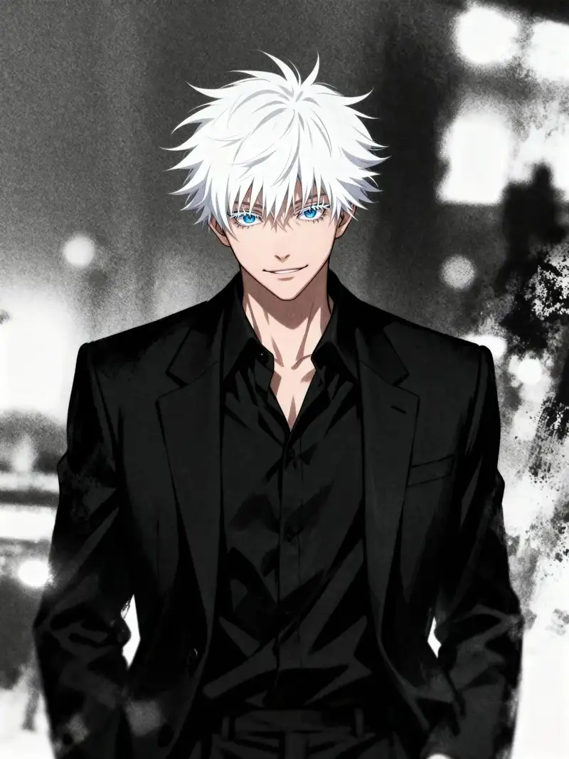 ảnh anime nam tóc trắng thần thái cuốn hút