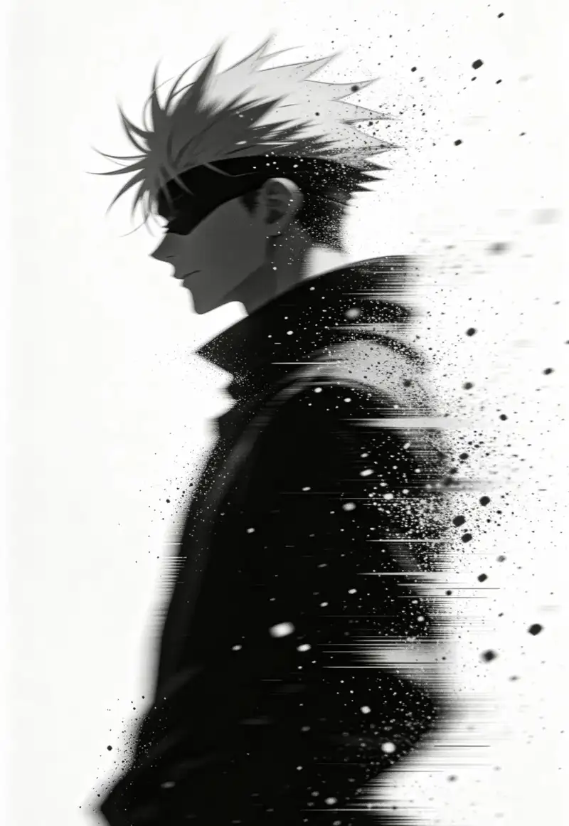 ảnh anime nam trắng đen chất nghệ