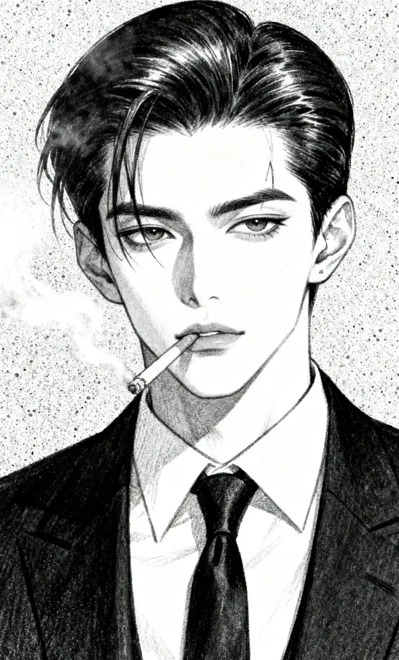 ảnh anime nam trắng đen cho ảnh đại diện