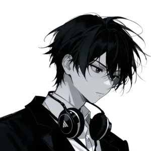 ảnh anime nam trắng đen cool ngầu