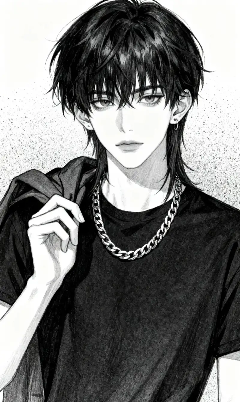 ảnh anime nam trắng đen cực kỳ ấn tượng