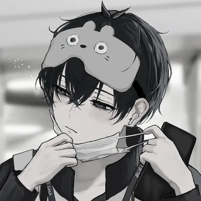 ảnh anime nam trắng đen độc đáo