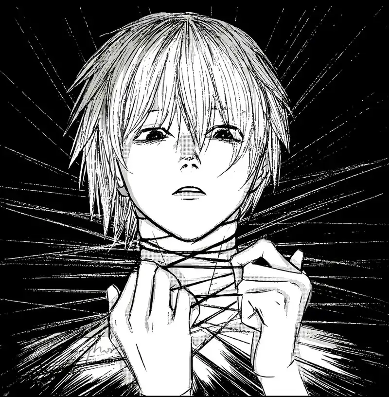 ảnh anime nam trắng đen mang nét buồn