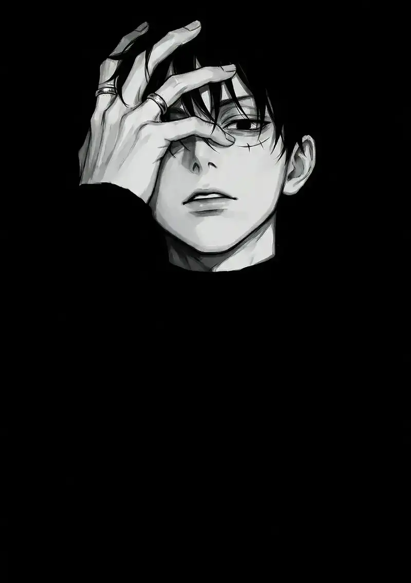 ảnh anime nam trắng đen ngầu lạnh lùng