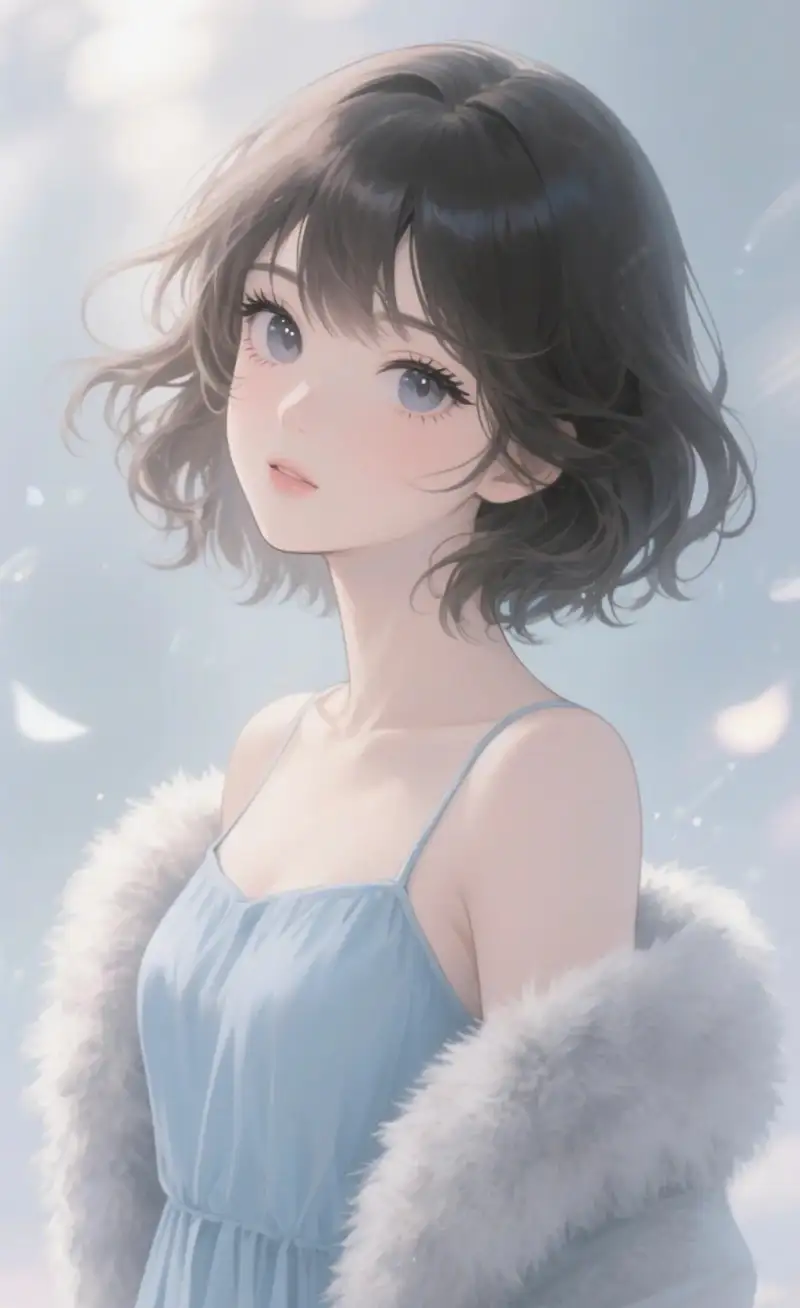 ảnh anime nữ tóc ngắn cho điện thoại
