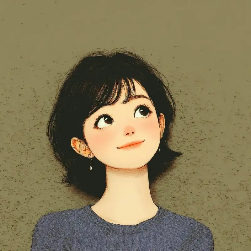 ảnh anime nữ tóc ngắn cute đáng yêu