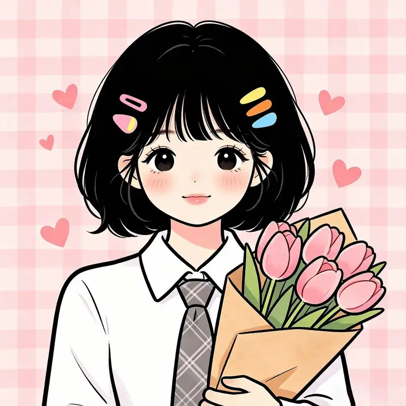 ảnh anime nữ tóc ngắn đẹp cuốn hút