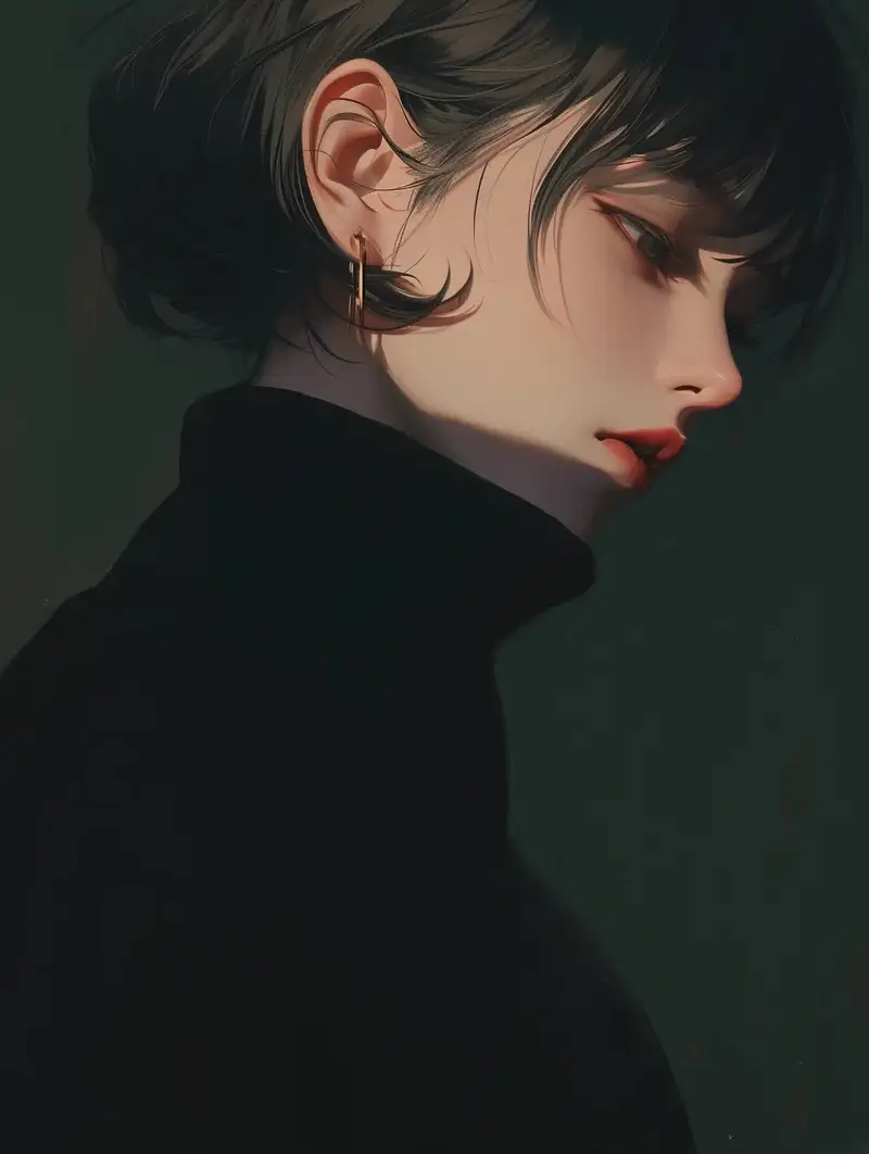 ảnh anime nữ tóc ngắn sắc nét