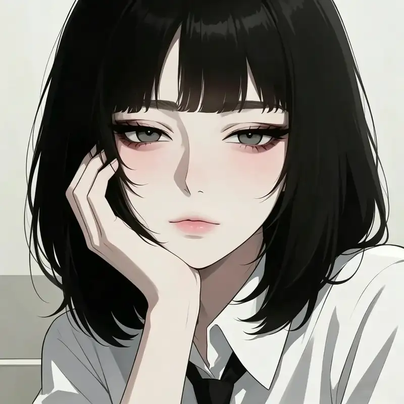 ảnh anime nữ tóc ngắn tóc xanh