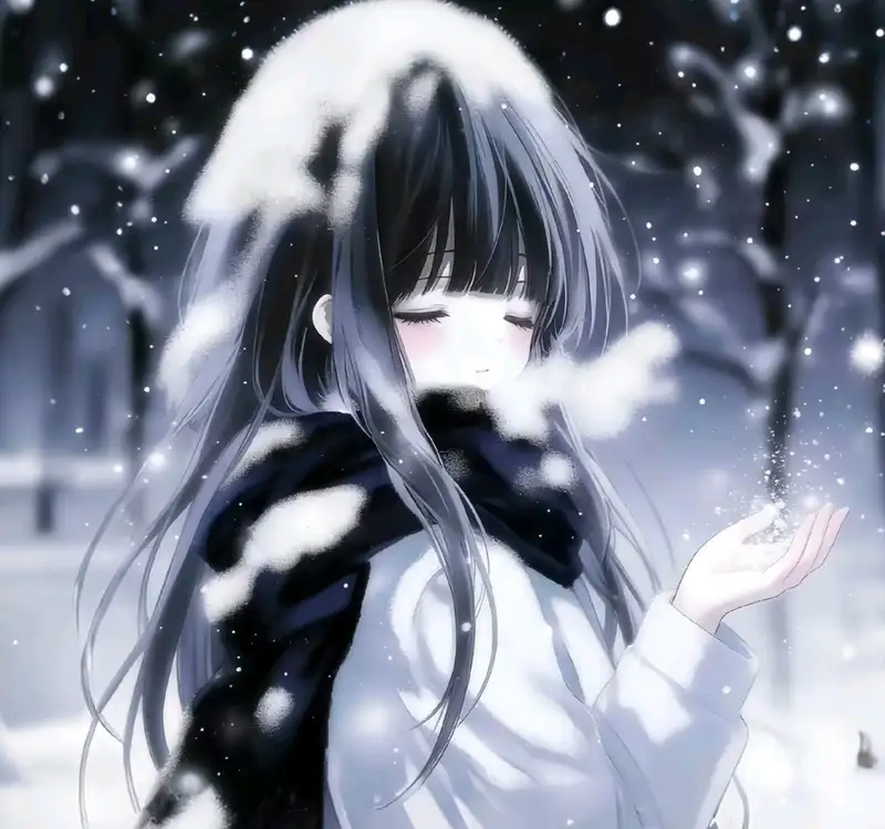 ảnh tuyết rơi anime khung cảnh cổ tích
