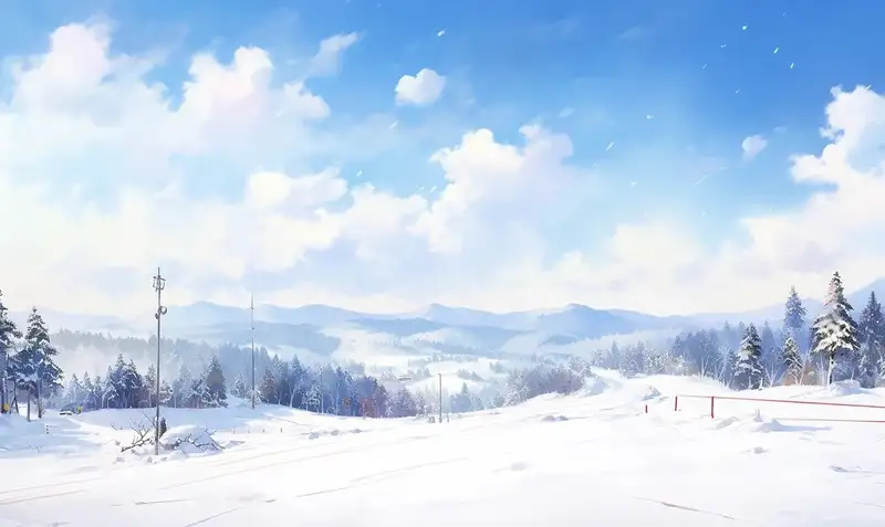 ảnh tuyết rơi anime làm avatar đẹp