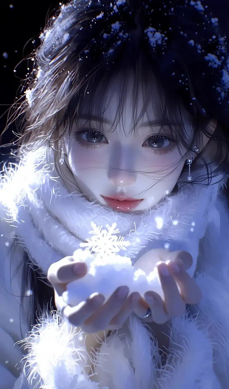 ảnh tuyết rơi anime phong cảnh thiên nhiên