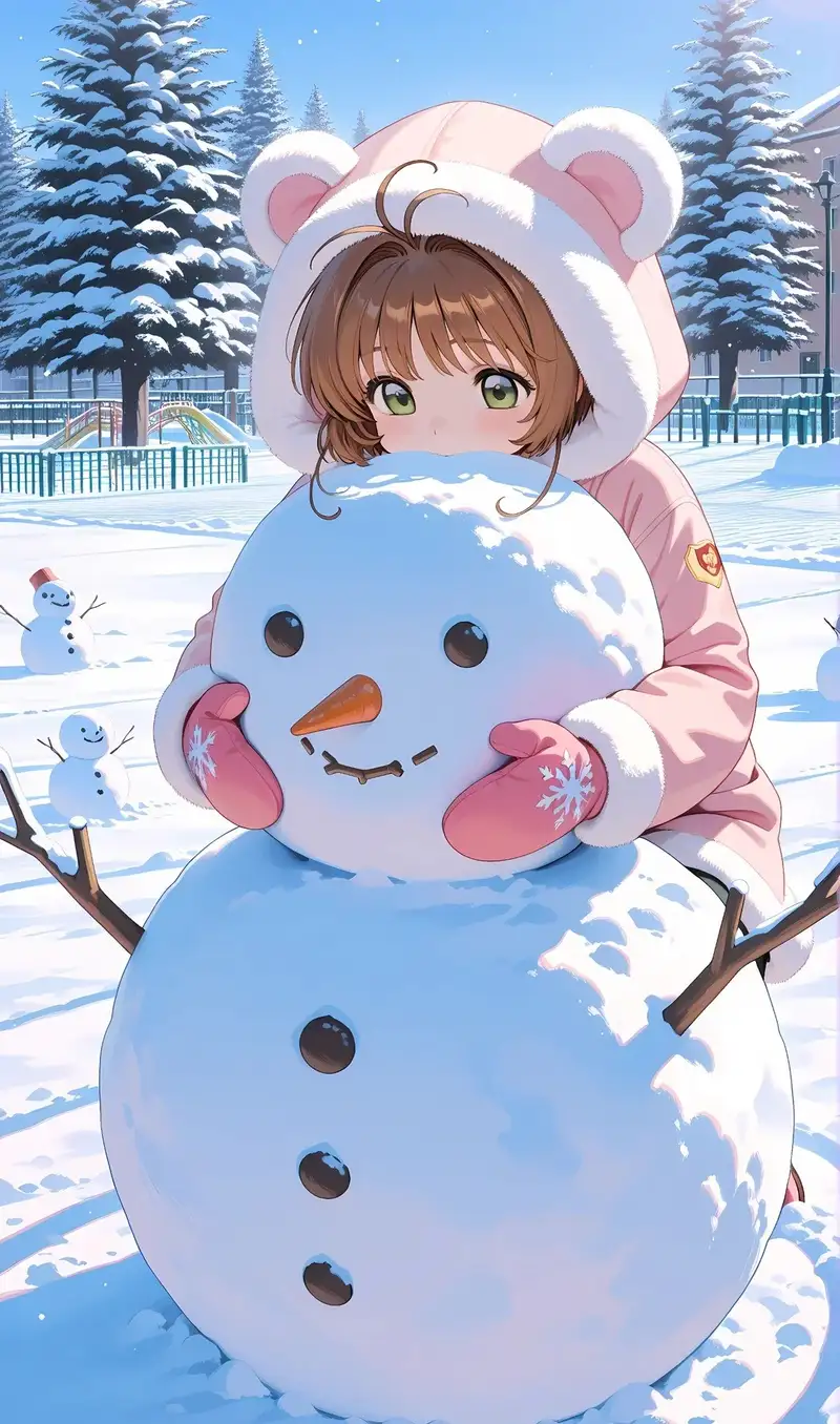anime ảnh tuyết rơi phong cảnh đẹp