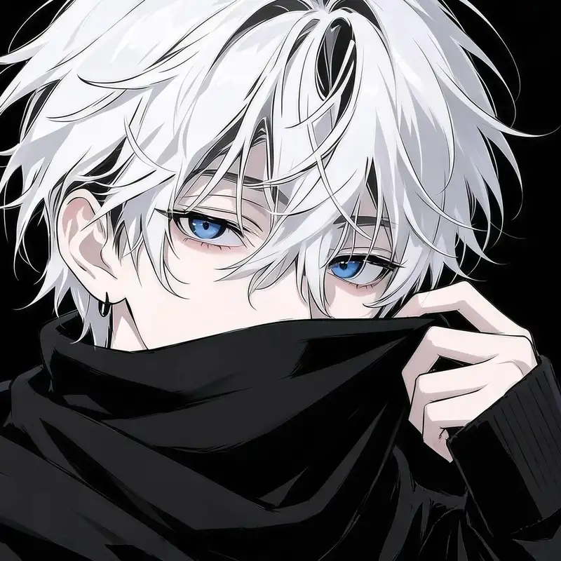 anime nam tóc trắng ảnh full hd