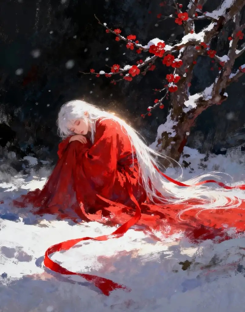 anime tuyết rơi ảnh nền đẹp