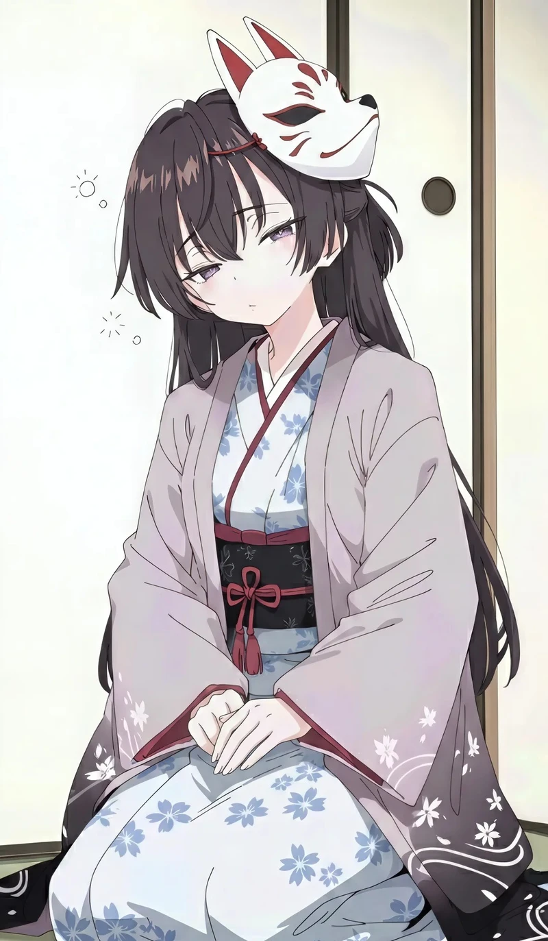 chiêm ngưỡng hình ảnh anime nữ mặc kimono