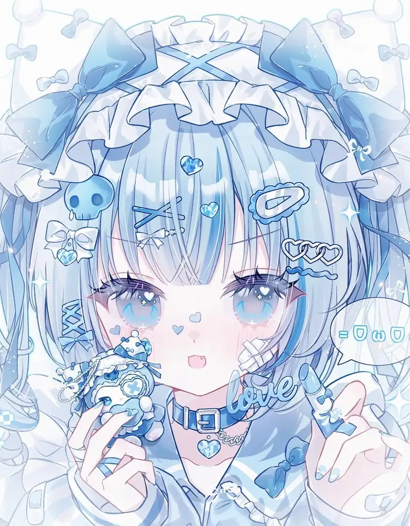 đẹp nhất ảnh anime màu xanh dương