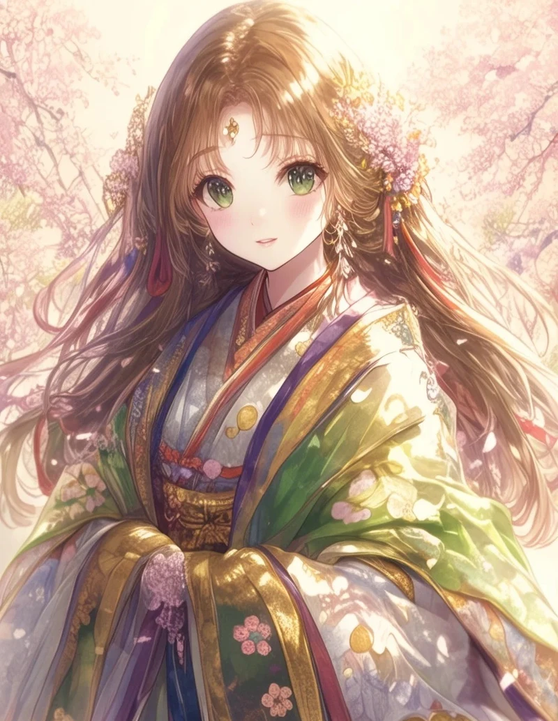 hình ảnh anime nữ mặc kimono chất lượng cao