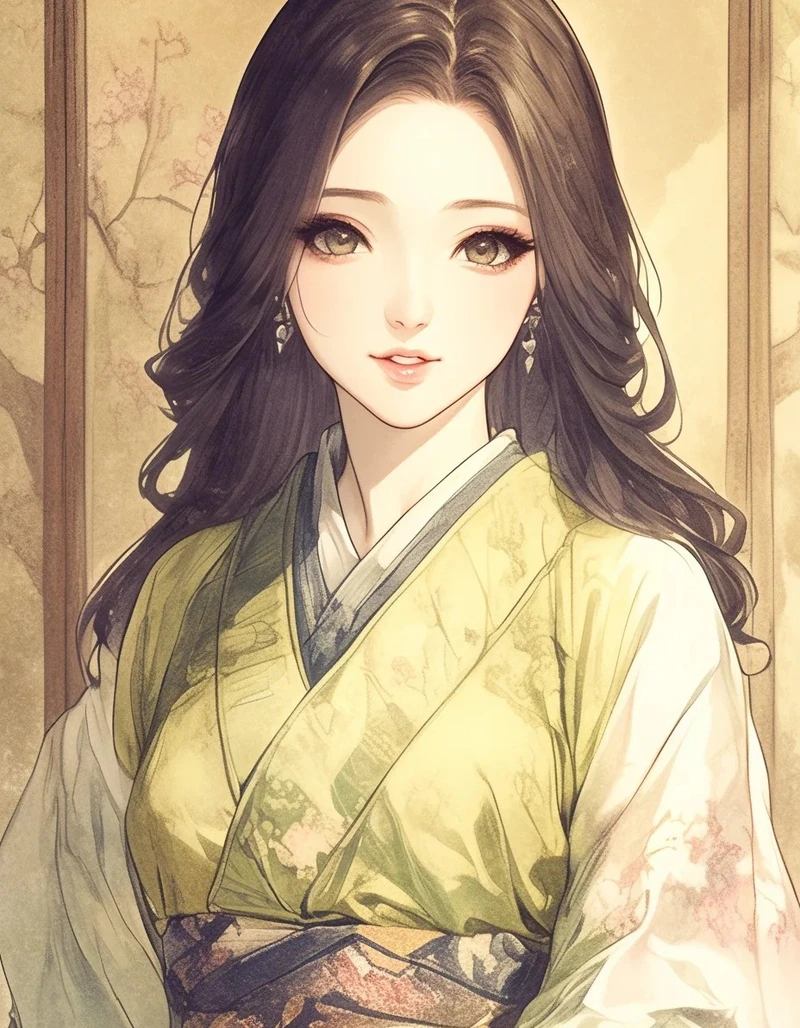 hình ảnh anime nữ mặc kimono dễ thương nhất