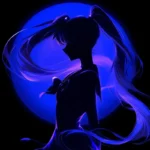 hình nền ảnh anime màu xanh dương