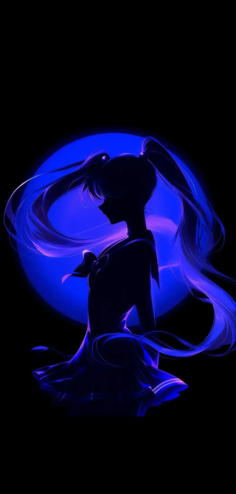 hình nền ảnh anime màu xanh dương