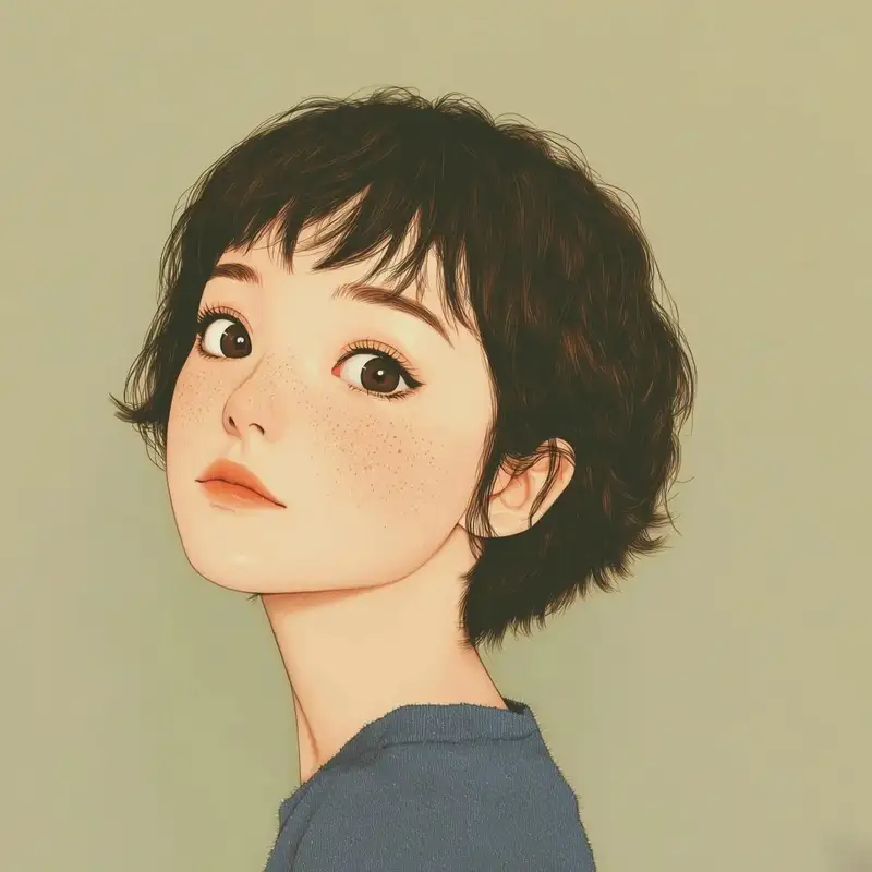 hình nền ảnh anime nữ tóc ngắn đẹp