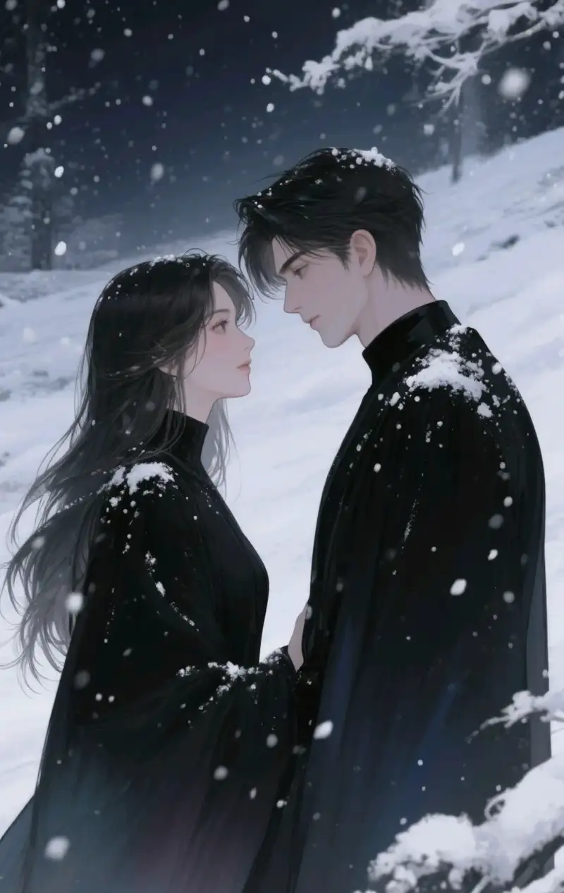 hình nền ảnh tuyết rơi anime sắc nét