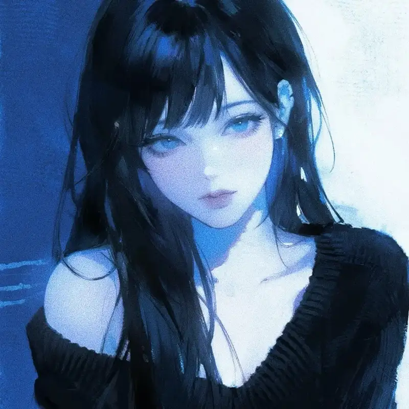 màu xanh dương ảnh anime