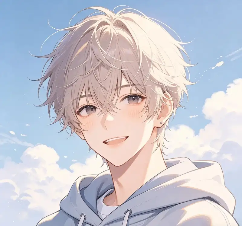 tóc trắng anime nam ảnh chất