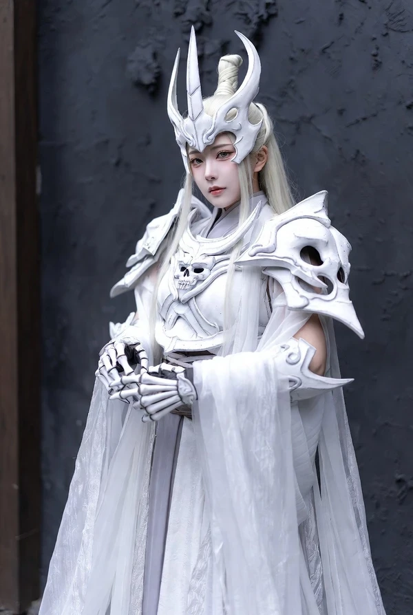 Hình bạch cốt tinh cosplay lạnh lùng quyến rũ