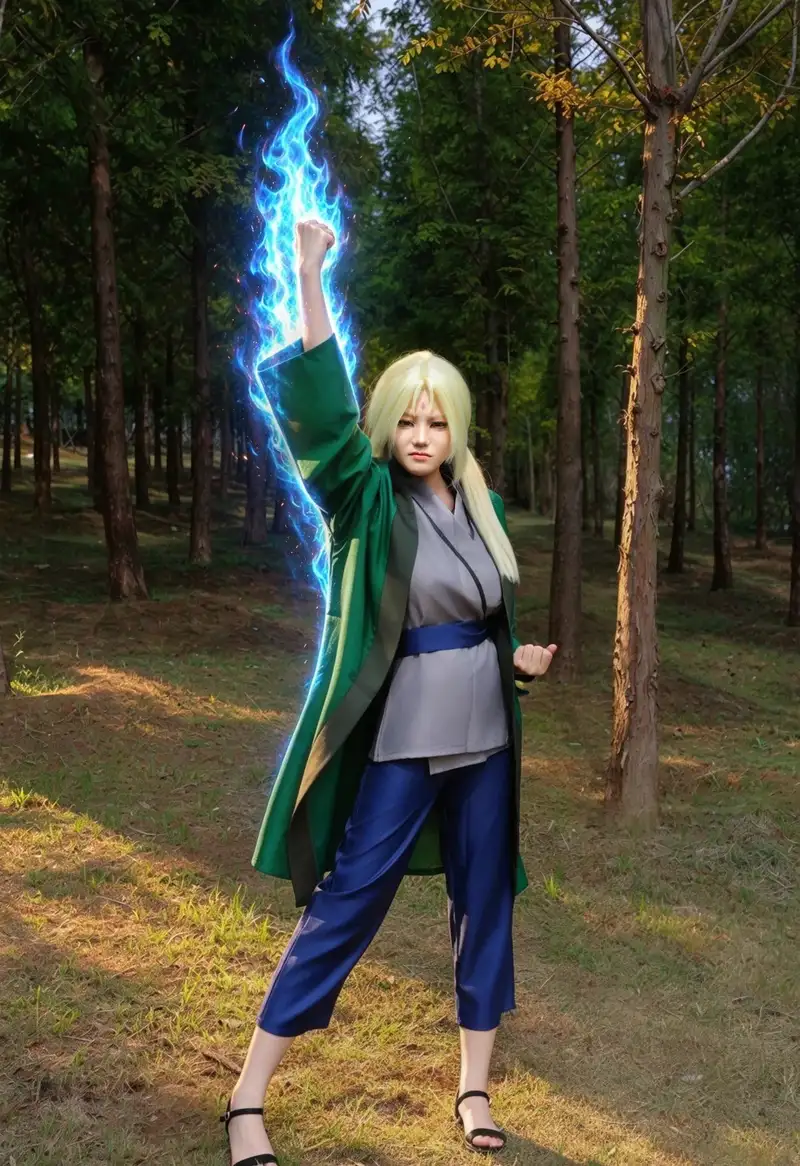 ảnh cosplay Tsunade ấn tượng với thần thái nổi bật