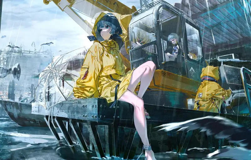 ảnh mưa buồn anime mùa đông với không gian cô đơn