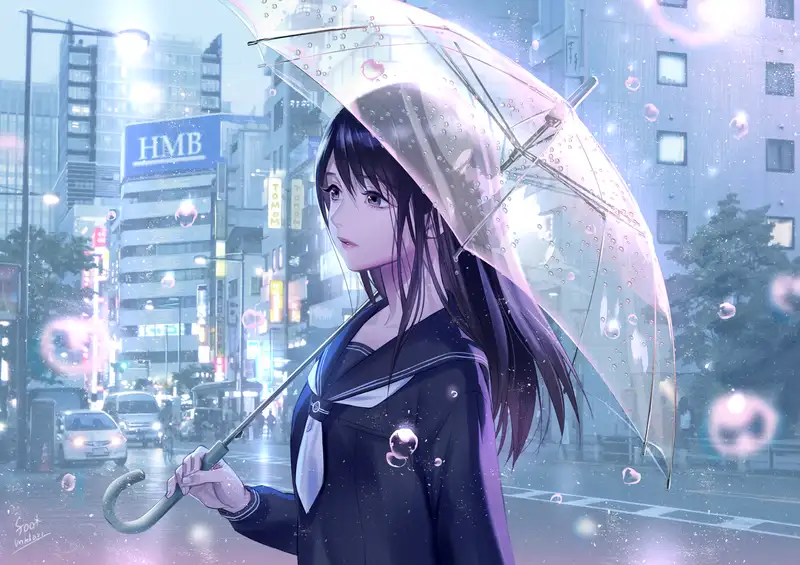 ảnh mưa buồn anime nghệ thuật đẹp và cuốn hút