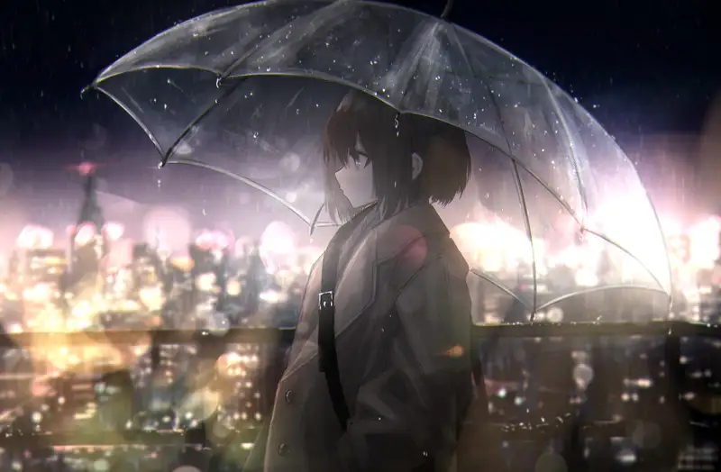 ảnh mưa buồn anime nhẹ nhàng và lãng mạn