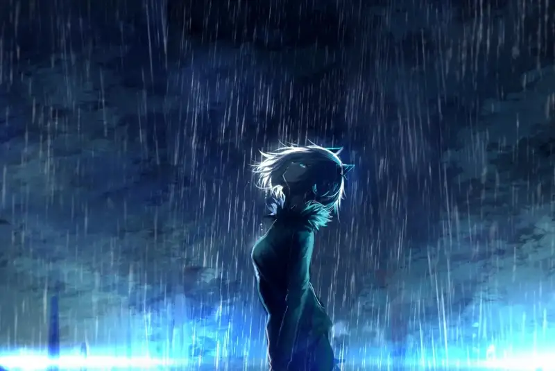 ảnh mưa buồn anime tĩnh lặng giữa trời mưa