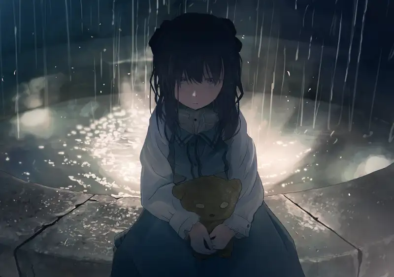 anime mưa ảnh buồn tâm trạng trong ngày mưa