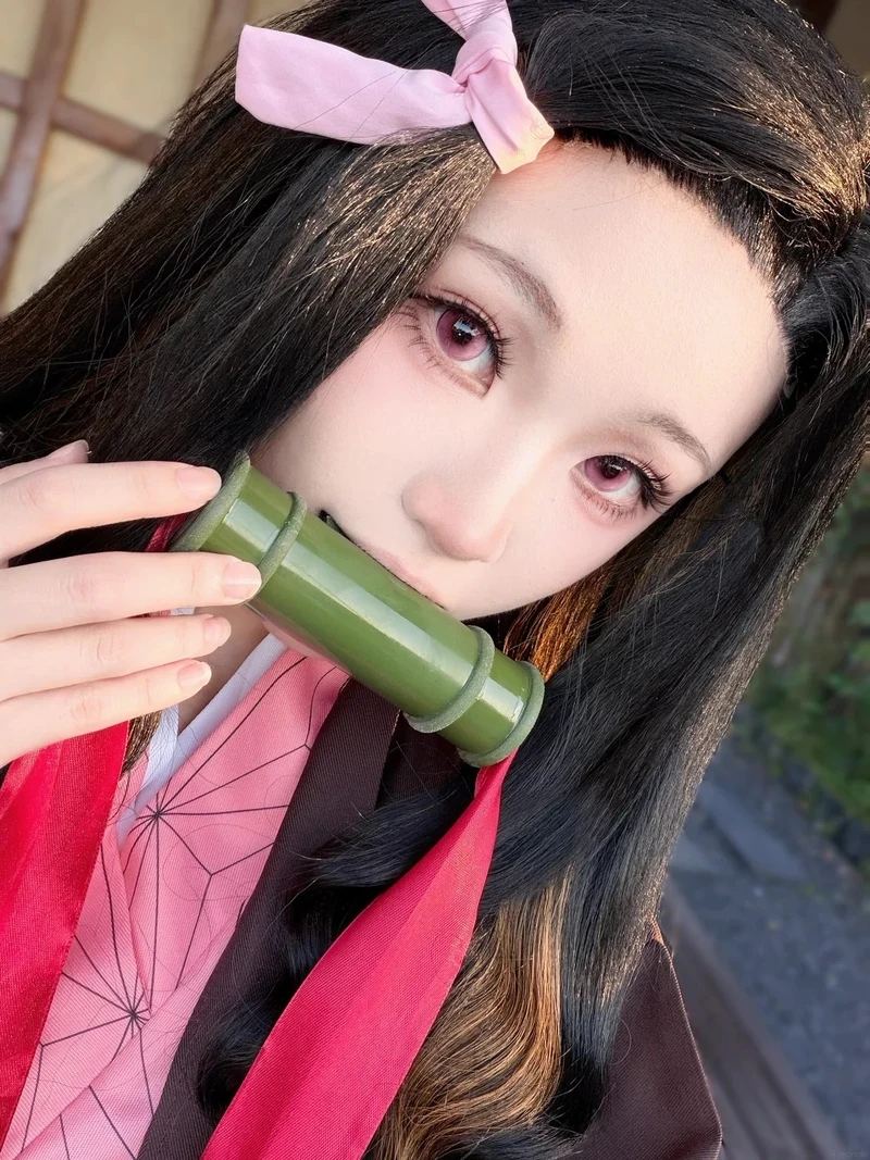 Ảnh cosplay Nezuko đáng yêu dịu dàng
