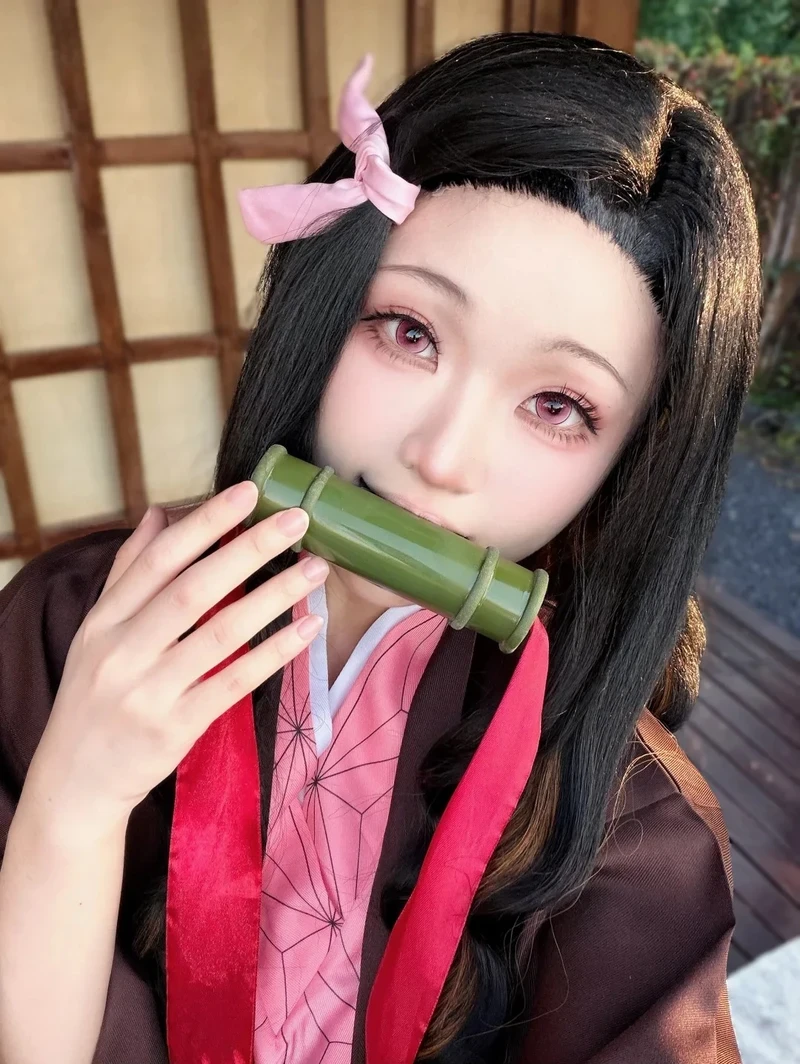 Hình Nezuko cosplay xinh xắn duyên dáng