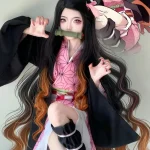 Hình cosplay Nezuko mềm mại đáng yêu