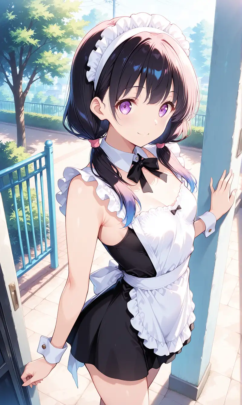 ảnh anime hầu gái dễ thương xinh xắn nổi bật