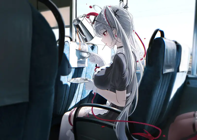 ảnh anime hầu gái đẹp mắt với tạo hình đáng yêu