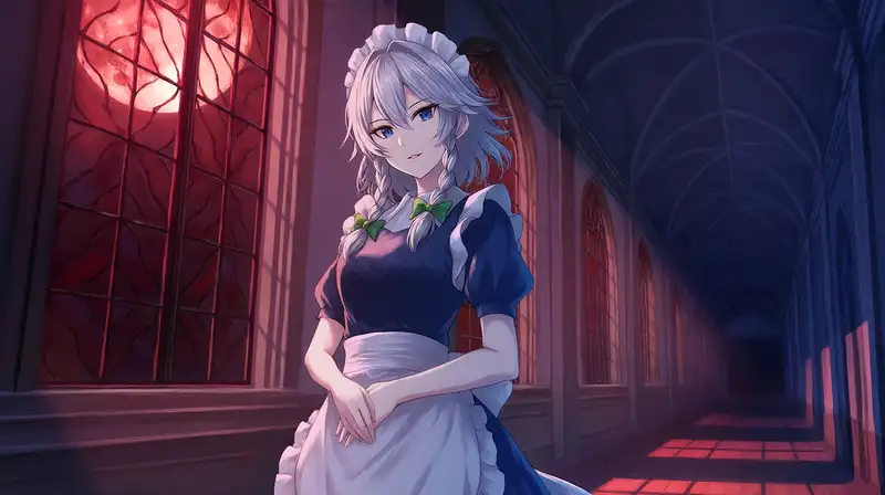 ảnh đẹp anime hầu gái với tạo hình nữ tính
