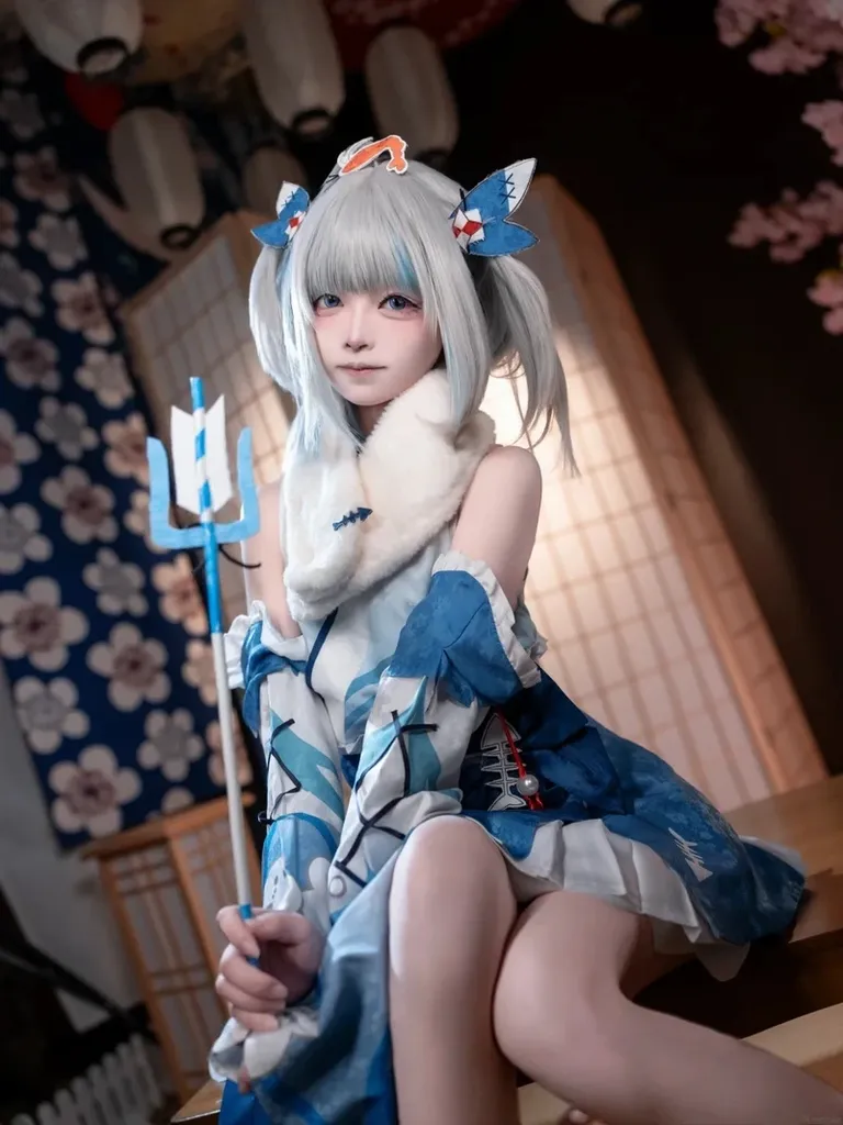Ảnh Yaoyaoqwq cosplay Gawr Gura ngọt ngào nổi bật