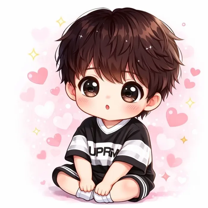 Hình em bé chibi ngây thơ đáng yêu