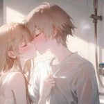 Ảnh anime hôn nhau phong cách cổ điển