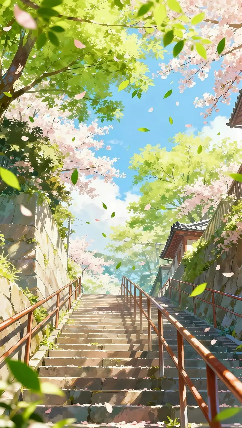 Ảnh bìa anime phong cảnh lung linh và thơ mộng